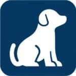 Friendly dog sitting logo icon for DFW Critter Sitter pet care services.