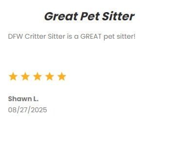 Reliable DFW pet sitting services for dogs, cats, and small animals, ensuring professional care and love for your furry friends in Dallas-Fort Worth.