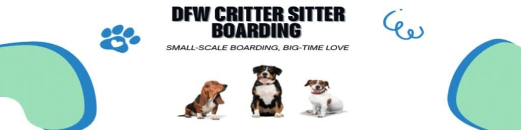 Happy pets ready for boarding, with tips for stress-free pet preparation from DFW Critter Sitter. Ensure your pet's comfort and safety during their stay.